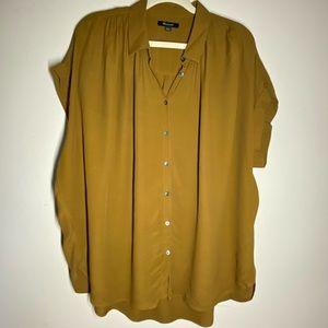 Madewell Oversized Viscose Central Drapey Blouse